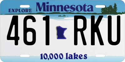 MN license plate 461RKU