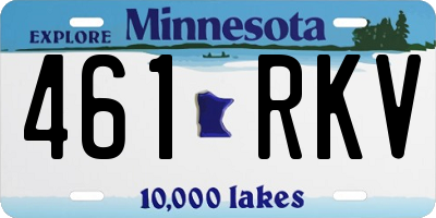 MN license plate 461RKV