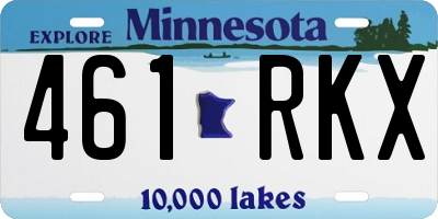 MN license plate 461RKX