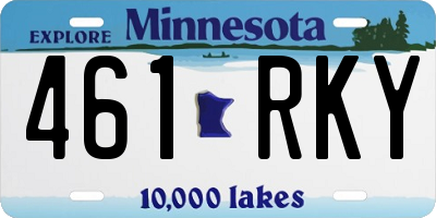MN license plate 461RKY