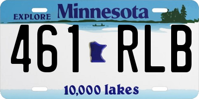 MN license plate 461RLB