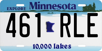 MN license plate 461RLE