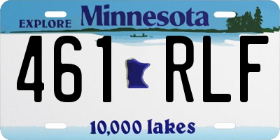 MN license plate 461RLF