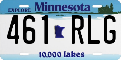 MN license plate 461RLG
