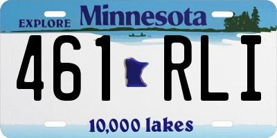 MN license plate 461RLI