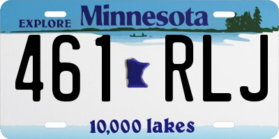 MN license plate 461RLJ