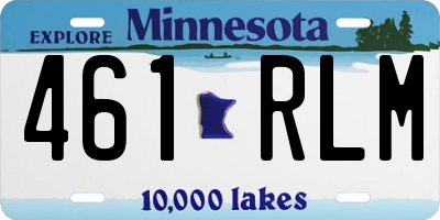 MN license plate 461RLM