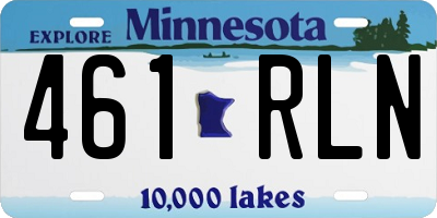MN license plate 461RLN