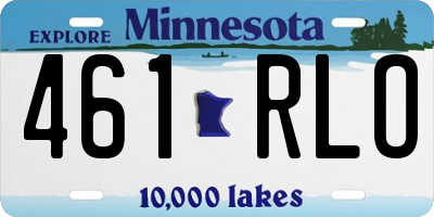 MN license plate 461RLO