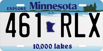 MN license plate 461RLX