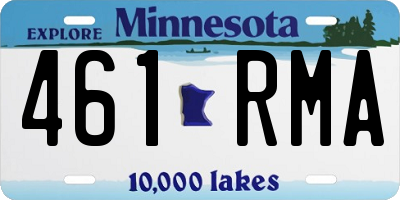 MN license plate 461RMA