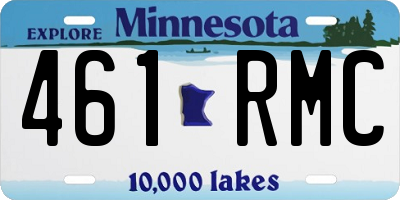 MN license plate 461RMC