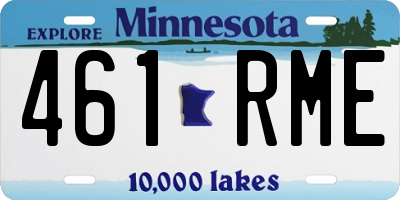 MN license plate 461RME