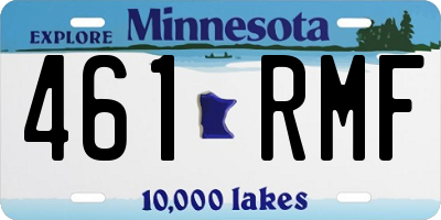MN license plate 461RMF