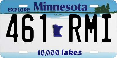 MN license plate 461RMI