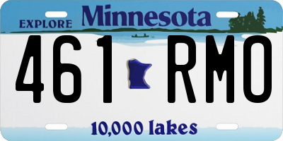 MN license plate 461RMO