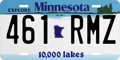 MN license plate 461RMZ
