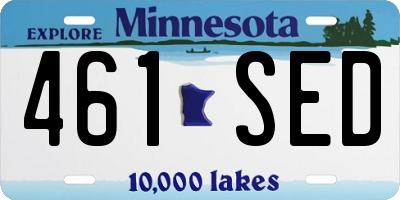 MN license plate 461SED