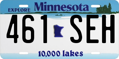 MN license plate 461SEH