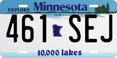 MN license plate 461SEJ