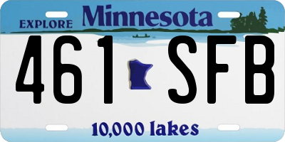 MN license plate 461SFB