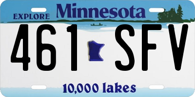 MN license plate 461SFV