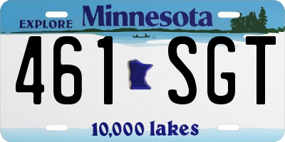 MN license plate 461SGT