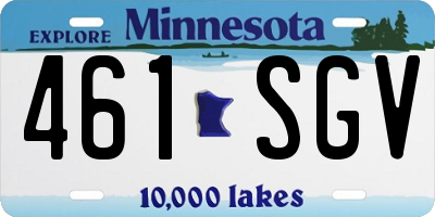 MN license plate 461SGV