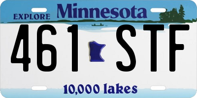 MN license plate 461STF
