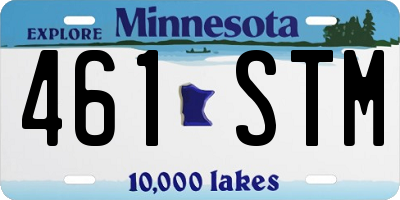 MN license plate 461STM