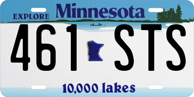 MN license plate 461STS