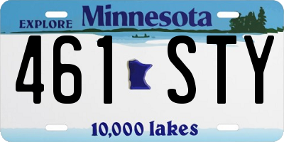 MN license plate 461STY