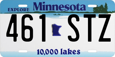 MN license plate 461STZ