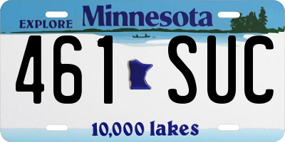 MN license plate 461SUC
