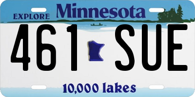 MN license plate 461SUE