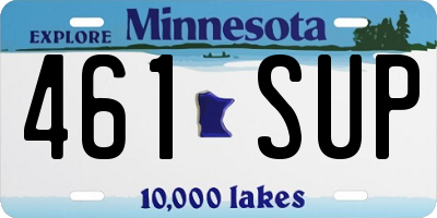 MN license plate 461SUP