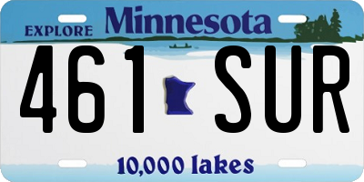 MN license plate 461SUR