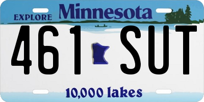 MN license plate 461SUT