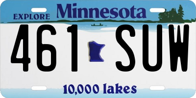 MN license plate 461SUW