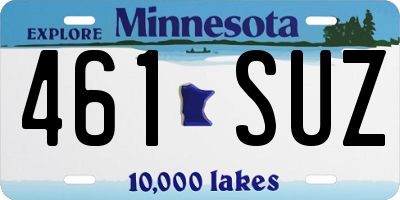 MN license plate 461SUZ
