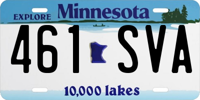 MN license plate 461SVA