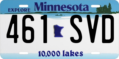 MN license plate 461SVD