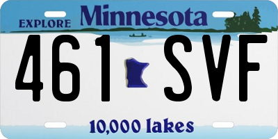 MN license plate 461SVF