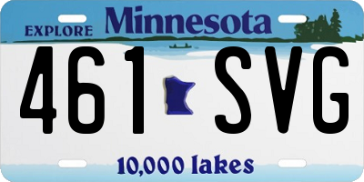 MN license plate 461SVG