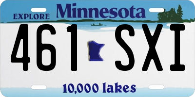 MN license plate 461SXI