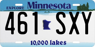 MN license plate 461SXY