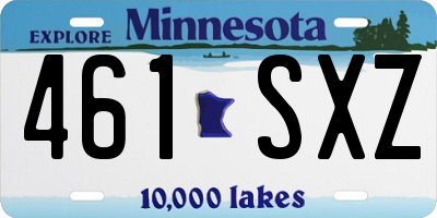 MN license plate 461SXZ