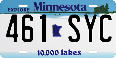 MN license plate 461SYC