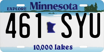 MN license plate 461SYU