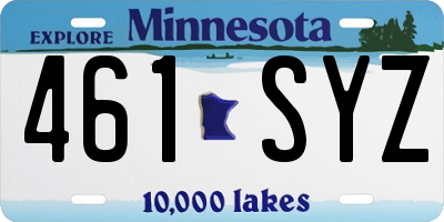 MN license plate 461SYZ